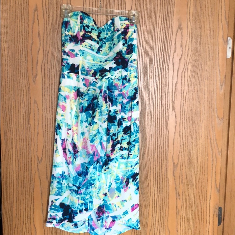 Strapless high low dress